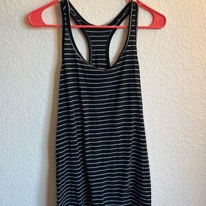 Old Navy Black and White Striped Tank Top